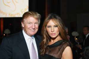 NEW YORK - NOVEMBER 17: Donald Trump and Melania Knauss-Trump attend the Happy Hearts Fund 2008 ball "A Masquerade in Venice" to benefit children in disaster areas at Cipriani Wall Street on November 17, 2008 in New York City (Photo by Neilson Barnard/Getty Images)