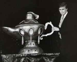 Donald Trump during the opening of his Taj Mahal Casino on April 5, 1990 in Atlantic City, New Jersey.