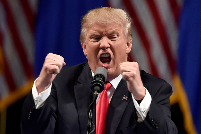 Republican U.S. presidential candidate Donald Trump speaks during a campaign rally at the Treasure Island Hotel & Casino in Las Vegas, Nevada June 18, 2016. REUTERS/David Becker - RTX2GYKG