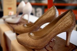 Shoes made for U.S. Republican presidential candidate Donald Trump's wife Melania are seen in shoe factory Bema in Banja Luka, Bosnia and Herzegovina, August 29, 2016. REUTERS/Dado Ruvic