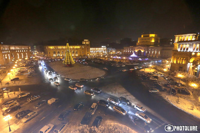 Christmas tree lighting ceremony took place on the Republic Square of Yerevan, Armenia