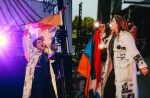 Ռոզա Լինն իր շրջագայության ընթացքում բեմ է բարձրացրել Արցախի դրոշը