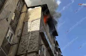 Հրդեհ՝ Երևանում. Կոմիտասի պողոտայի շենքերից մեկում առաջացած կրակը տեսանելի է մի քանի հարյուր մետրից